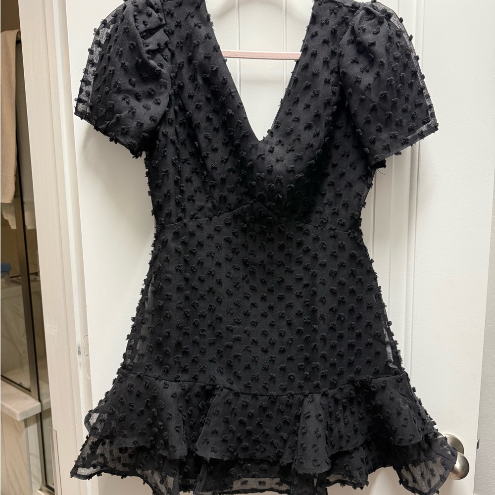 Elegant Black Textured Dress